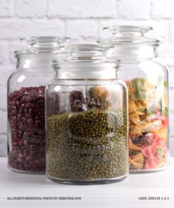 بانکه حبوبات شیشه ای سه سایز