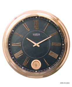 ساعت دیواری فلزی آبکاری لوتوس مدل Roseville