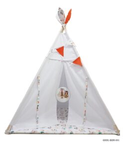 چادر سرخپوستی کودک طرح ابر سفید