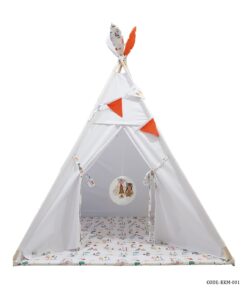 چادر سرخپوستی کودک طرح ابر سفید