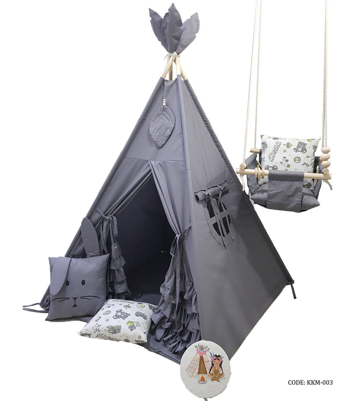 تاب کودک و چادر بازی سرخپوستی طرح دختر باران