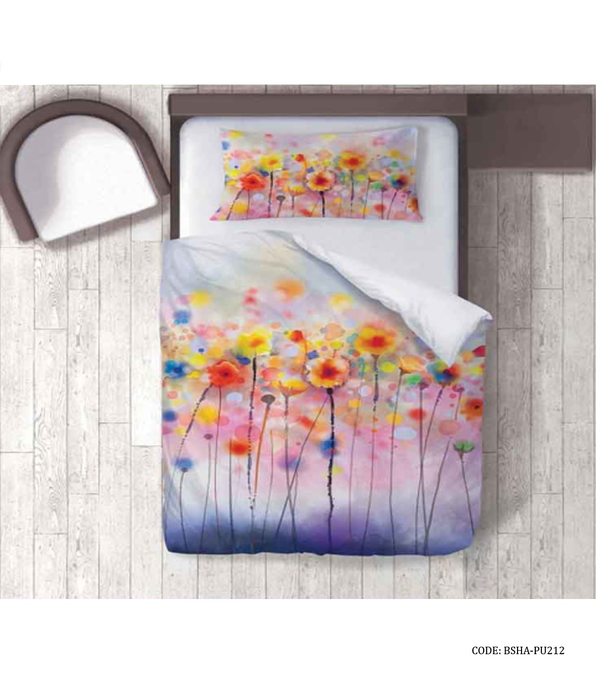 سرویس روتختی دخترانه طرح گل های وحشی