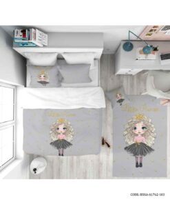 ست روتختی دخترانه طرح PRINCESS طوسی