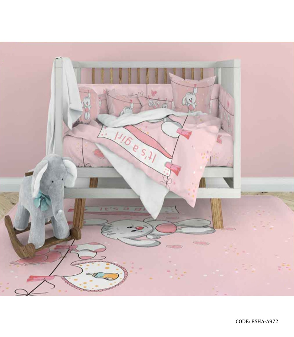 ست روتختی نوزادی دخترانه طرح Girl