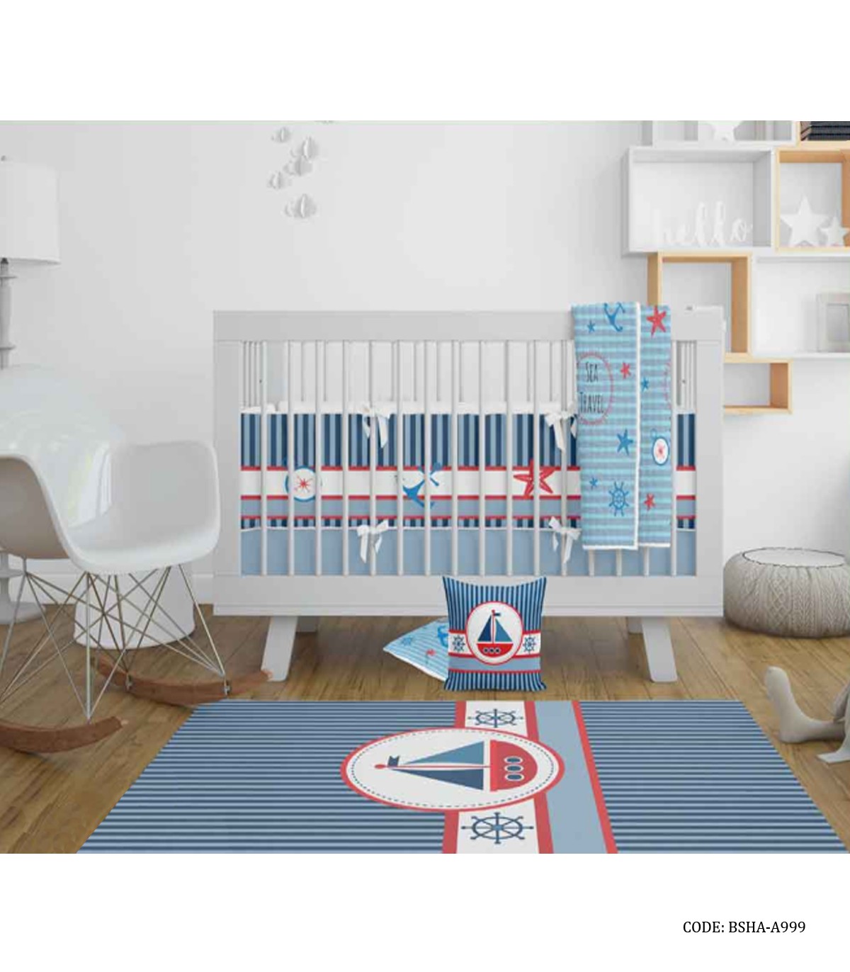 سرویس روتختی نوزادی پسرانه طرح ملوانی