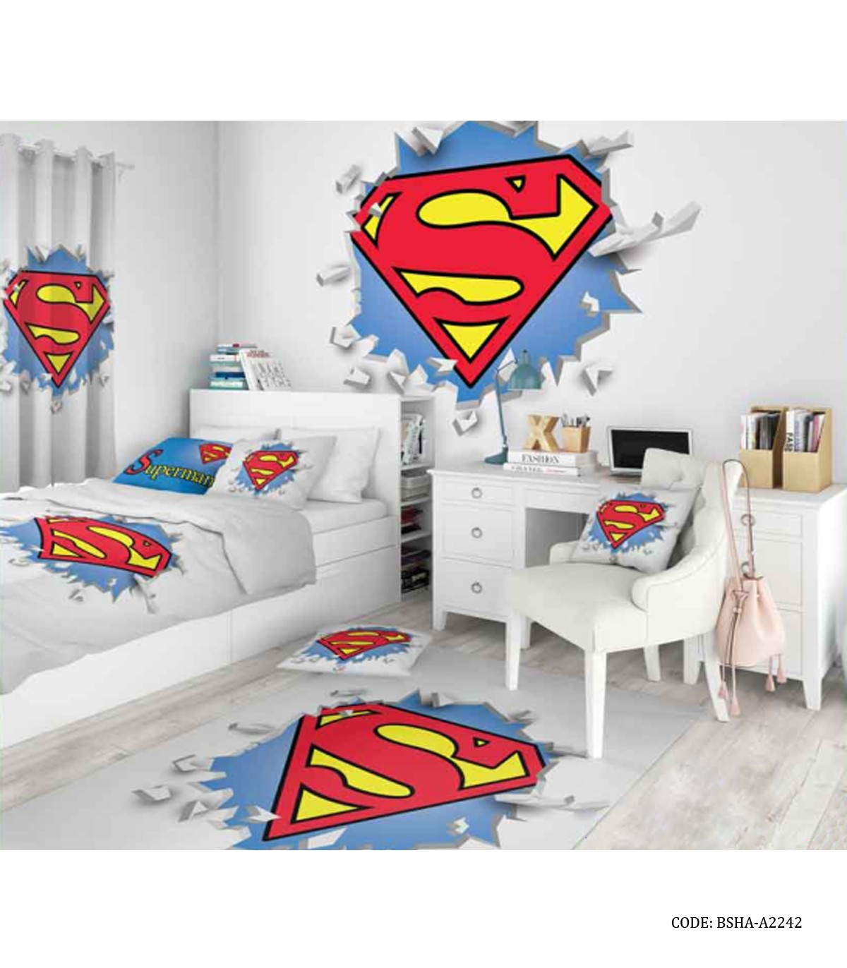 ست لحاف روتختی نوزاد پسرانه طرح Superman