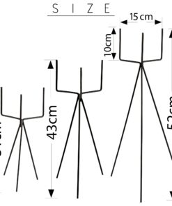 استند فلزی گلدان قطر 15 سانتی متری دکوسیتی مدل DCO1517