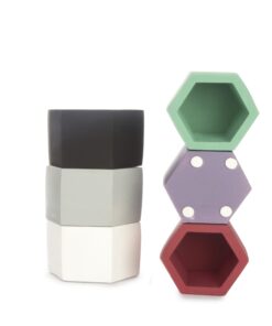 گلدان سنگی 6 ضلعی کوچک طرح dco9