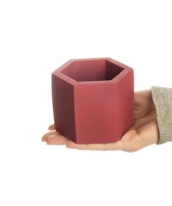 گلدان سنگی 6 ضلعی متوسط طرح dco18