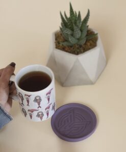 زیر لیوانی طرح ببر 3عددی سنگی دکوسیتی کد dco81