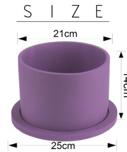 گلدان و زیر گلدانی استوانه ای دکوسیتی مدل Dco87
