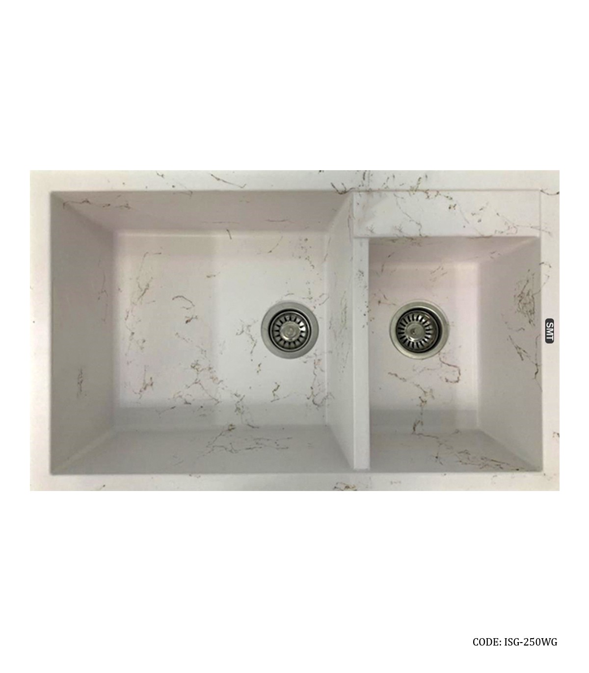 سینک ظرفشویی گرانیتی توکار SMT کرم رگه دار مدل 250