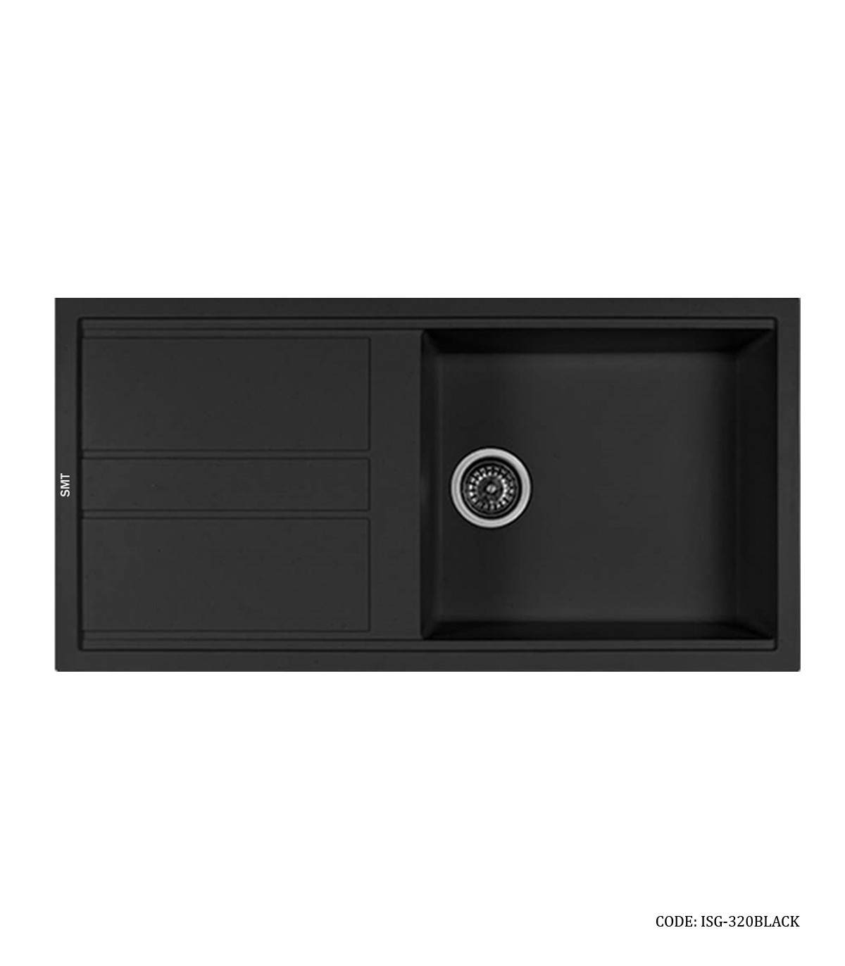 سینک گرانیتی توکار مشکی SMT  مدل 320