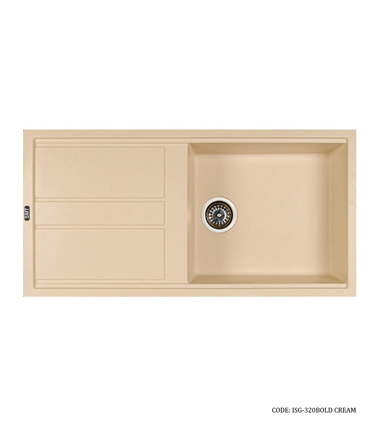 سینک گرانیتی توکار کرم طرحدار SMT  مدل 320