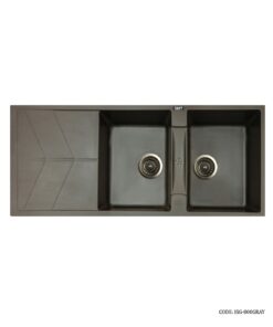 سینک گرانیتی توکار طوسی دو لگنه SMT  مدل 800