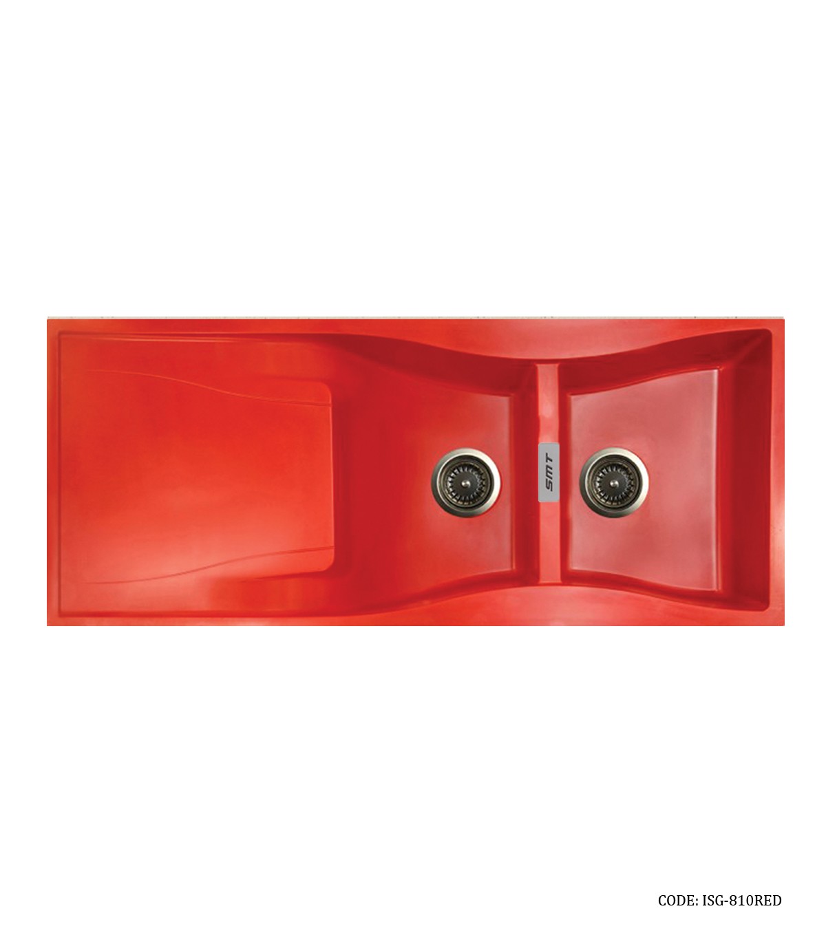 سینک گرانیتی قرمز توکار دو لگنه SMT  مدل 810