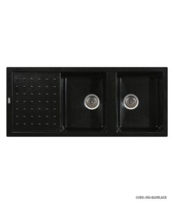 سینک گرانیتی مشکی توکار دو لگنه SMT  مدل 820