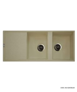 سینک گرانیتی کرم توکار دو لگنه SMT  مدل 820