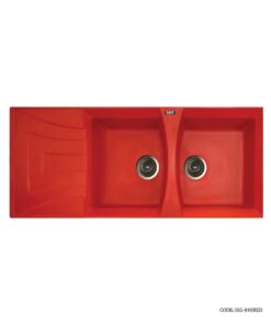 سینک ظرفشویی گرانیتی قرمز توکار دو لگنه SMT  مدل 840