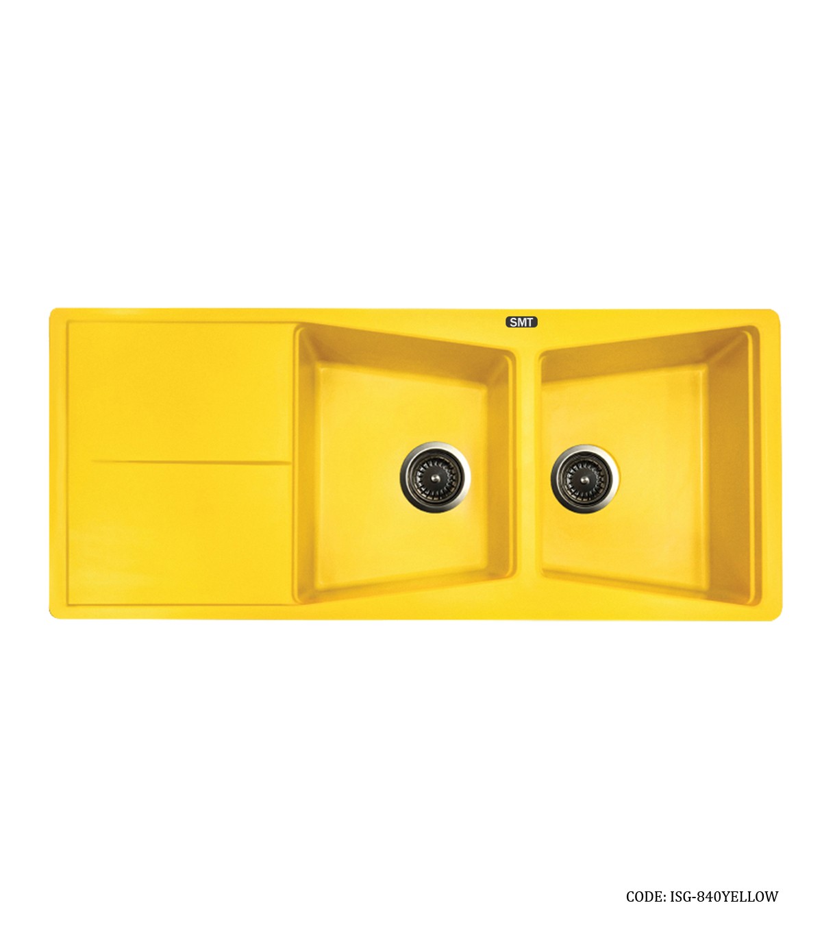 سینک ظرفشویی گرانیتی زرد توکار دو لگنه SMT  مدل 880