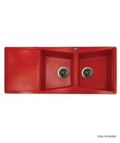 سینک ظرفشویی گرانیتی قرمز توکار دو لگنه SMT  مدل 880