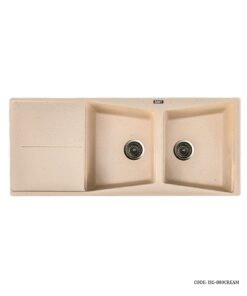سینک ظرفشویی گرانیتی کرم توکار دو لگنه SMT  مدل 880