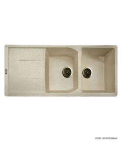 سینک کرم گرانیتی توکار دو لگنه SMT  مدل 850