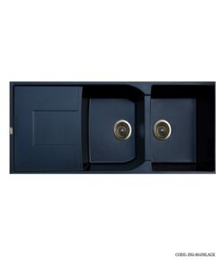 سینک مشکی گرانیتی توکار دو لگنه SMT  مدل 850