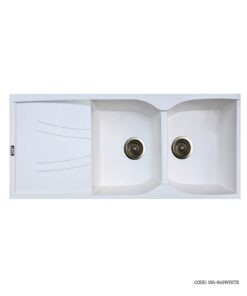 سینک گرانیتی سفید توکار دو لگنه SMT  مدل 860