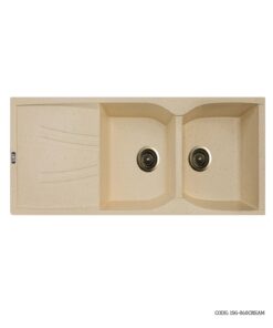 سینک گرانیتی کرم توکار دو لگنه SMT  مدل 860