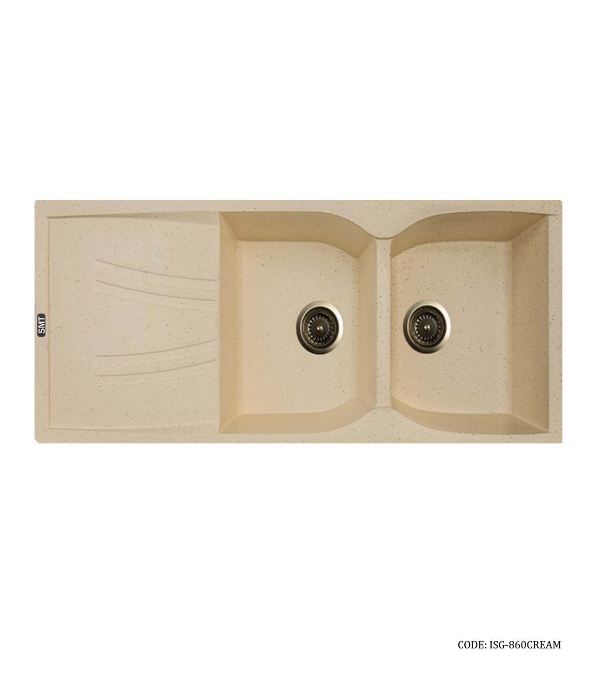 سینک گرانیتی کرم توکار دو لگنه SMT  مدل 860