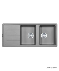 سینک گرانیتی طوسی توکار دو لگنه SMT  مدل 870