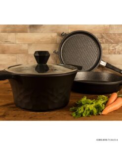 سرویس قابلمه گرانیتی 15 پارچه مشکی