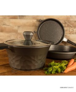 سرویس قابلمه گرانیتی 15 پارچه دودی