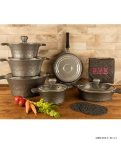 سرویس قابلمه گرانیتی 15 پارچه دودی