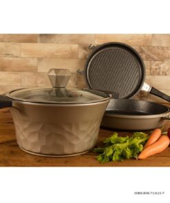 سرویس قابلمه گرانیتی 15 پارچه بژ