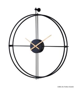 ساعت دیواری مدرن فلزی مشکی مدل BERLIN کد 18021