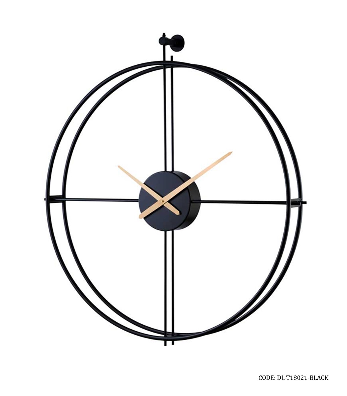 ساعت دیواری مدرن فلزی مشکی مدل BERLIN کد 18021