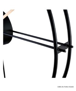 ساعت دیواری مدرن فلزی مشکی مدل BERLIN کد 18021