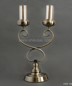 شمعدان فلزی برنزی روشا