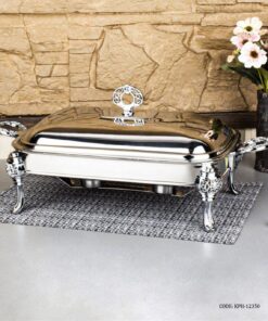 سوفله خوری استیل مستطیل PerfectHome رنگ سیلور