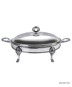 سوفله خوری استیل بیضی PerfectHome رنگ سیلور