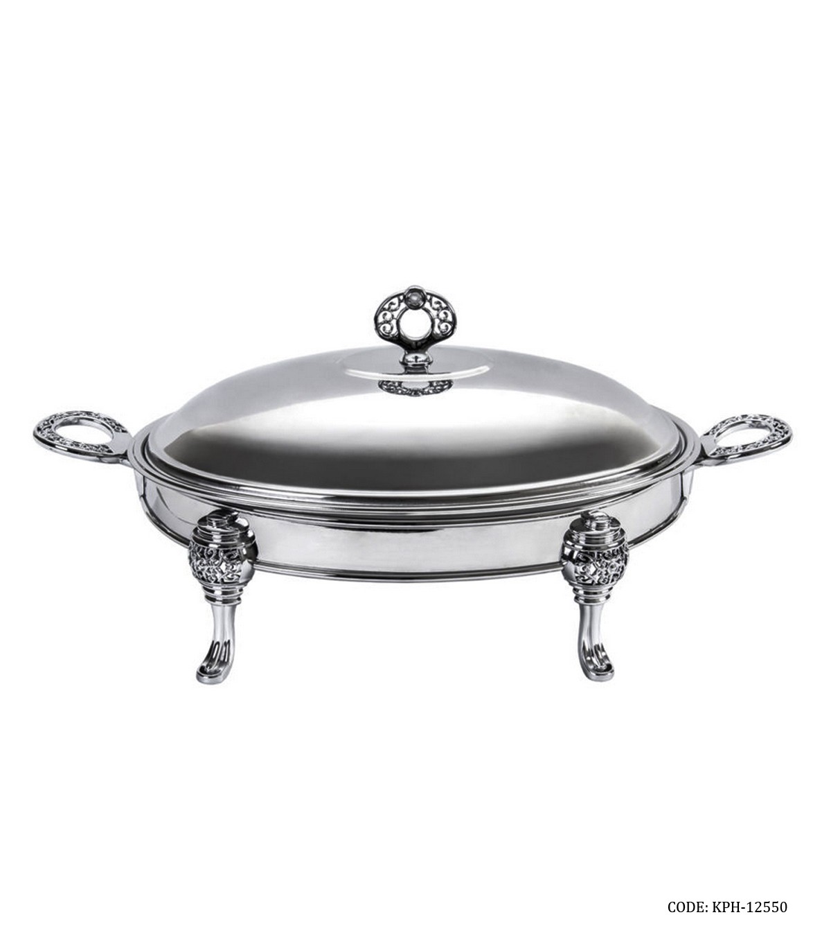 سوفله خوری استیل بیضی PerfectHome رنگ سیلور