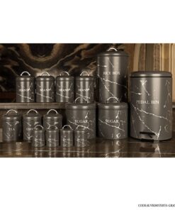 سرویس آشپزخانه بانکه 15 عددی طوسی نقره ای مدل MARBLE GRAY