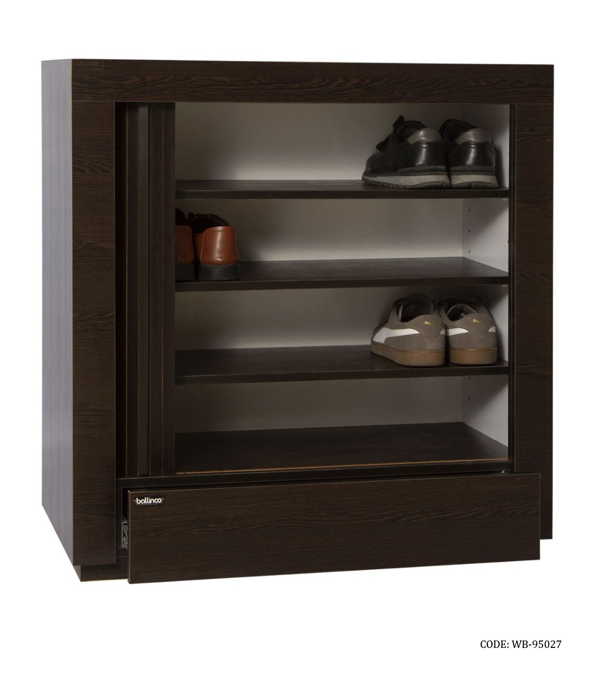 جاکفشی MDF چهار طبقه کشودار رول آپ مدل 95027