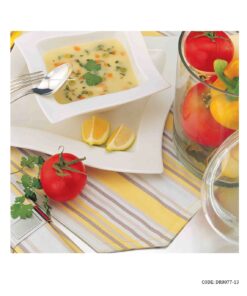 سرویس آشپزخانه پارچه ای عروس 20 تکه طرح راه راه زرد