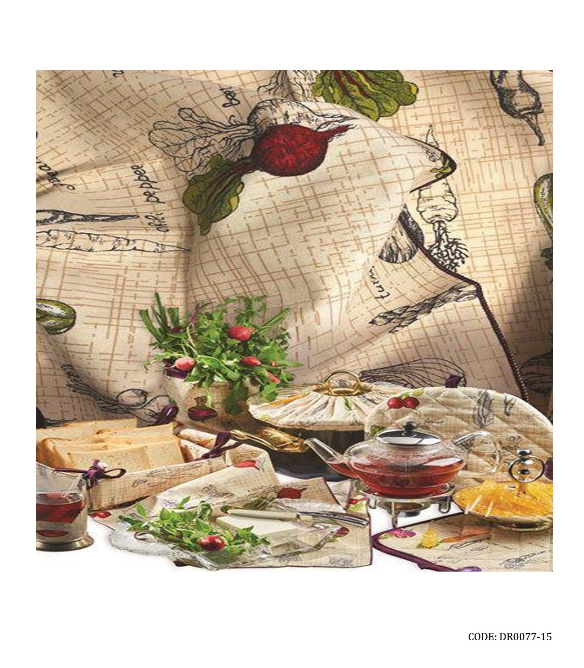 سرویس آشپزخانه پارچه ای 22 تکه طرح تربچه