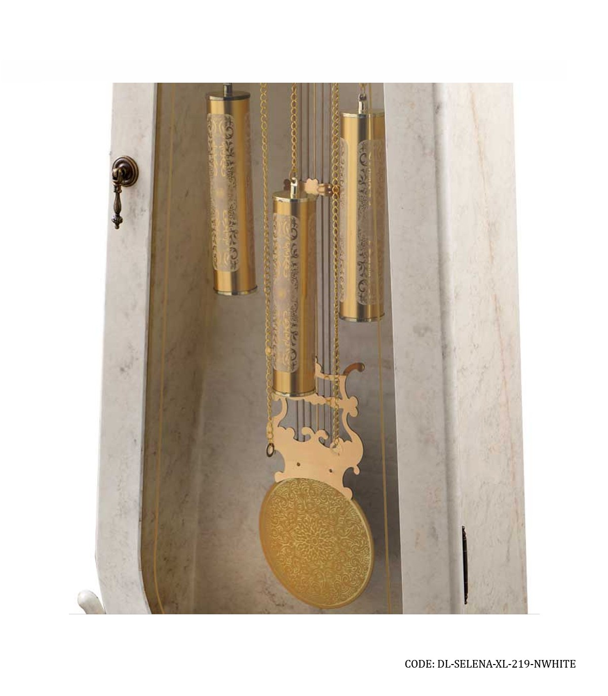 ساعت ایستاده سفید طرح سلنا