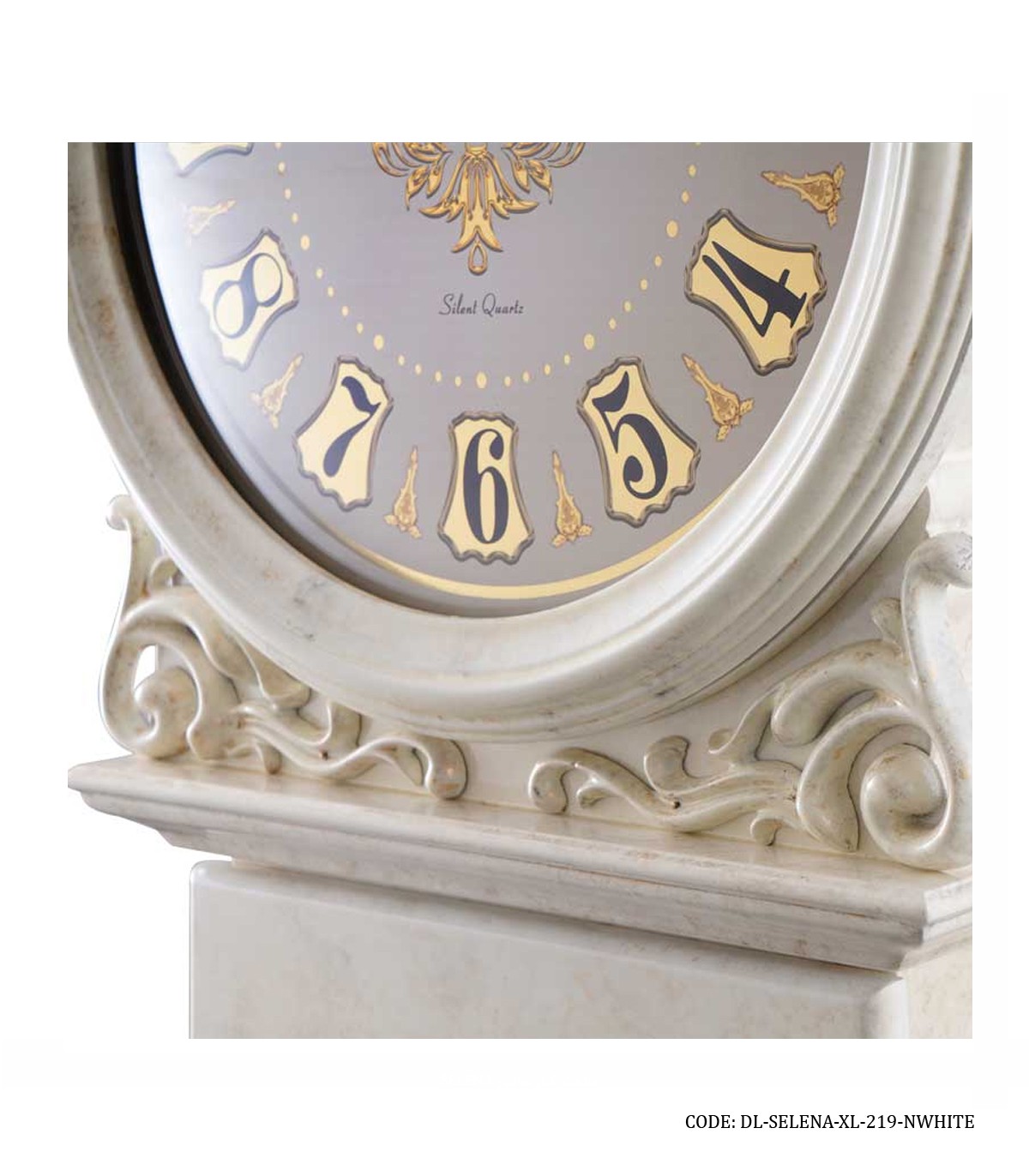 ساعت ایستاده سفید طرح سلنا