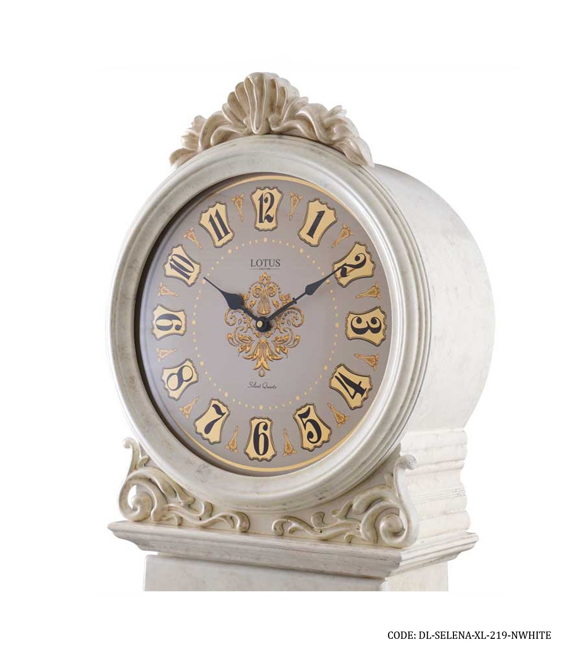 ساعت ایستاده سفید طرح سلنا
